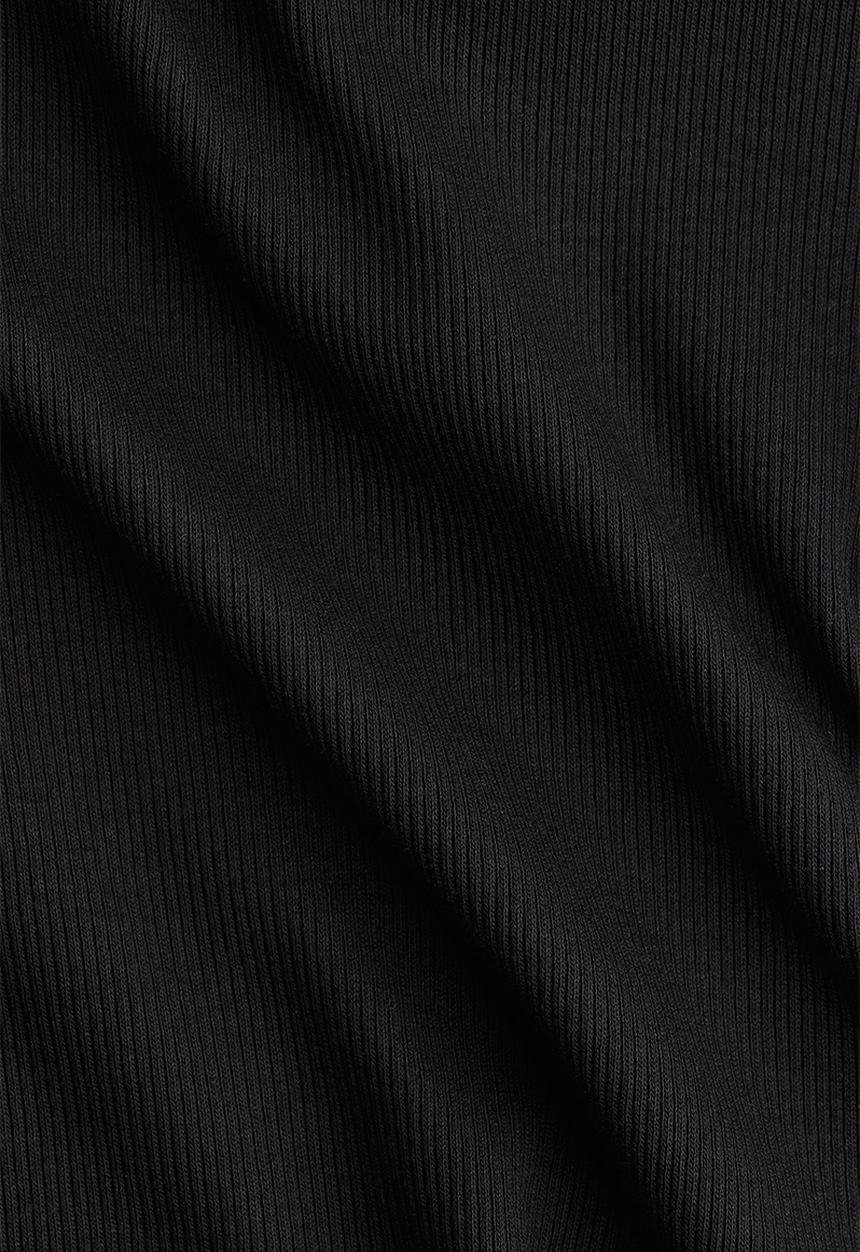 H&M - Ribbed cotton top - black