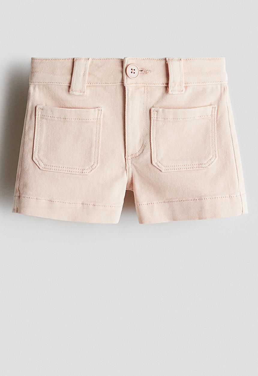 H&M - Cotton twill shorts - light pink