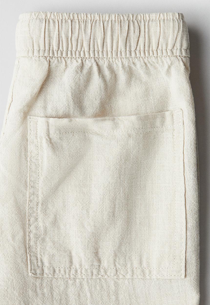 H&M - Linen-blend trousers - light beige