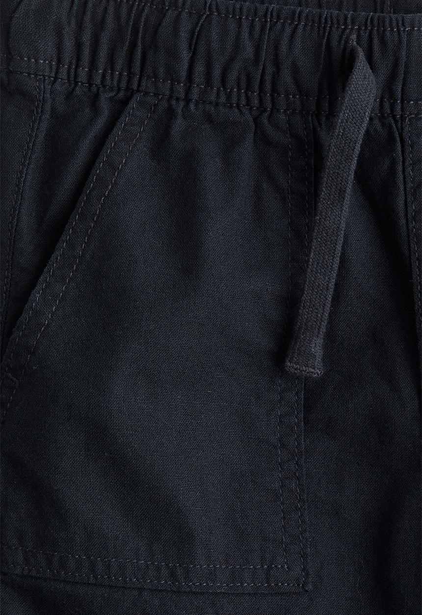 H&M - Linen-blend trousers - black