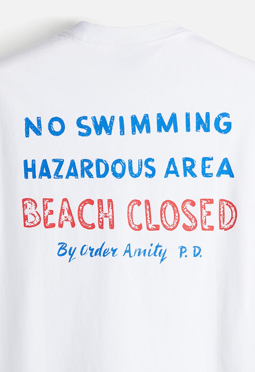 H&M - Loose fit t-shirt - white jaws