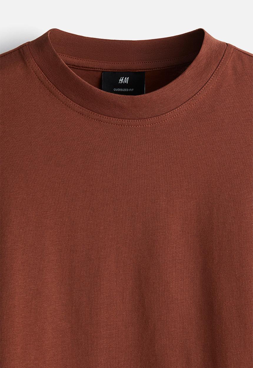 H&M - Oversized fit t-shirt - dark orange