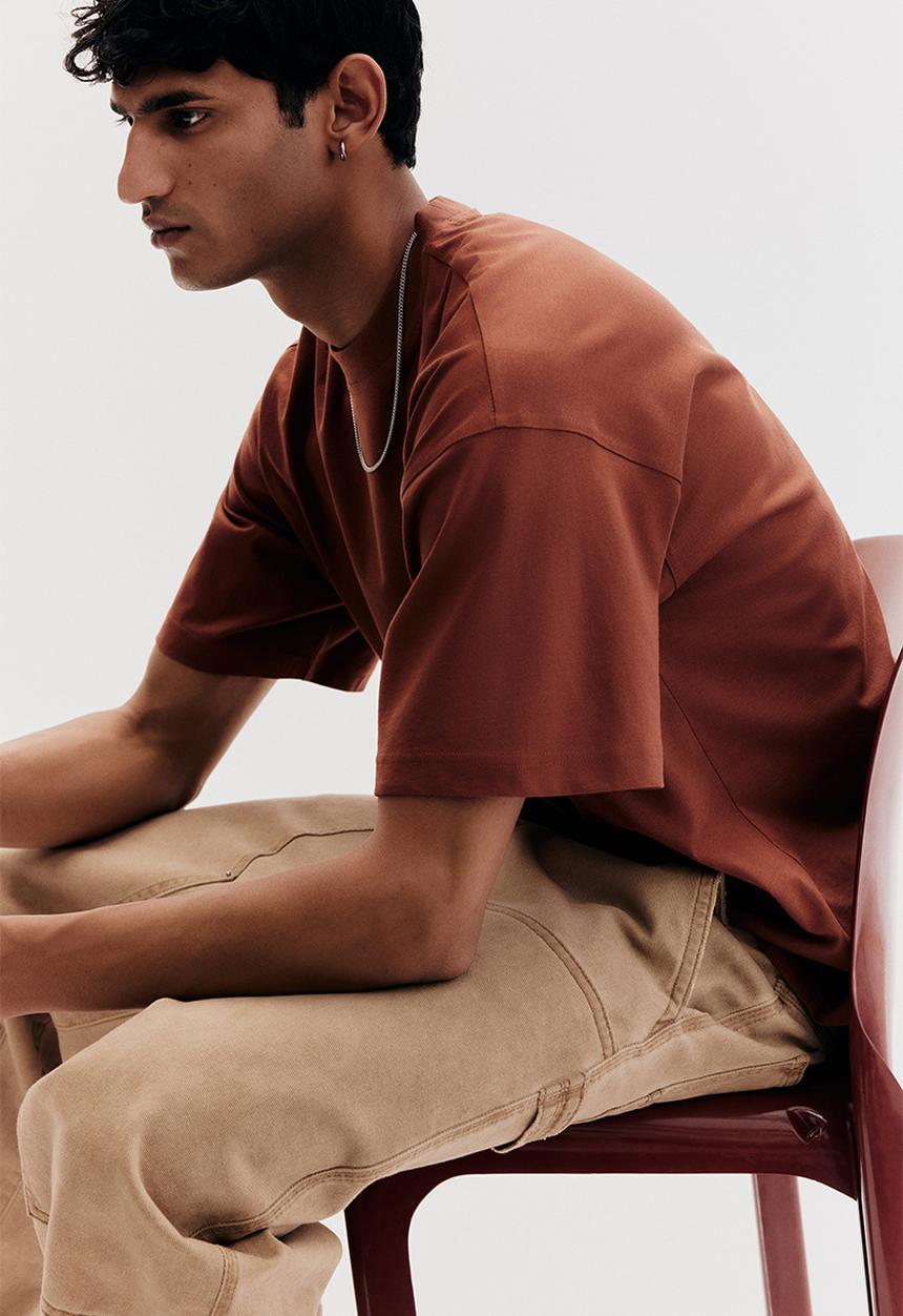 H&M - Oversized fit t-shirt - dark orange