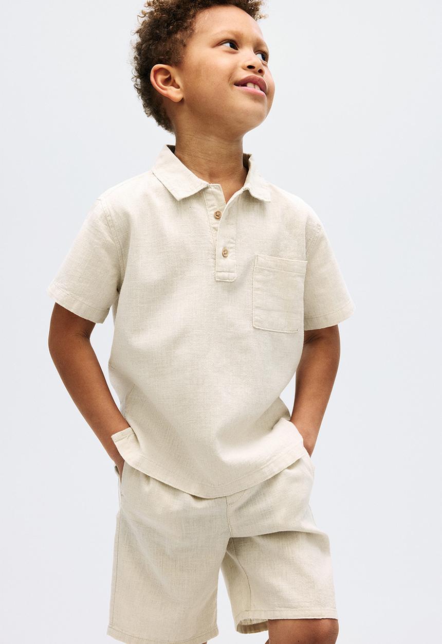 H&M - 2-Piece linen-blend set - light beige