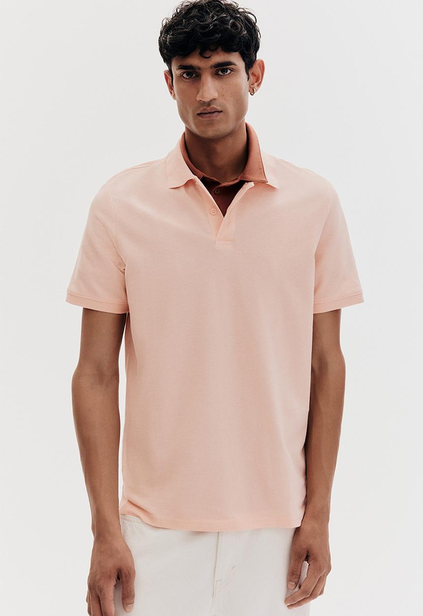 H&M - Regular fit piqué polo shirt - orange