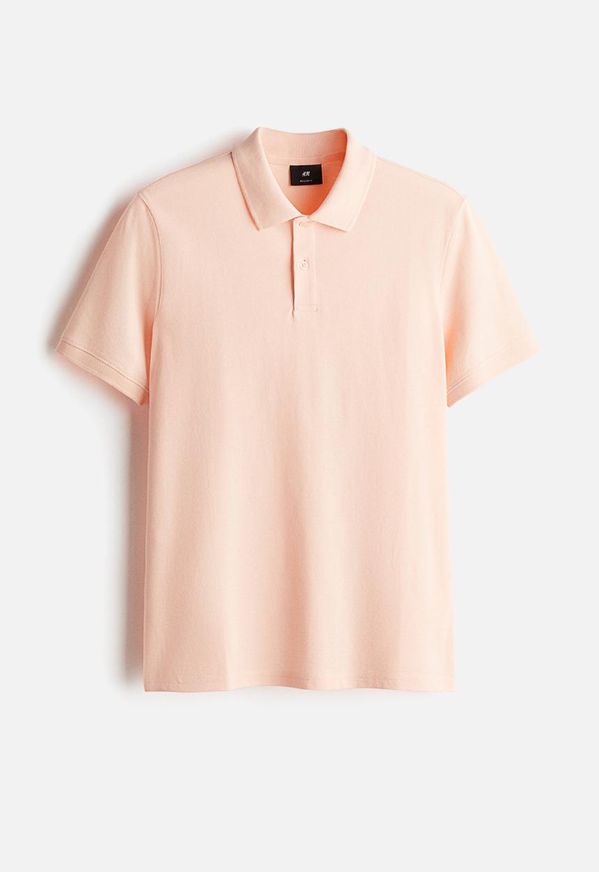 H&M - Regular fit piqué polo shirt - orange