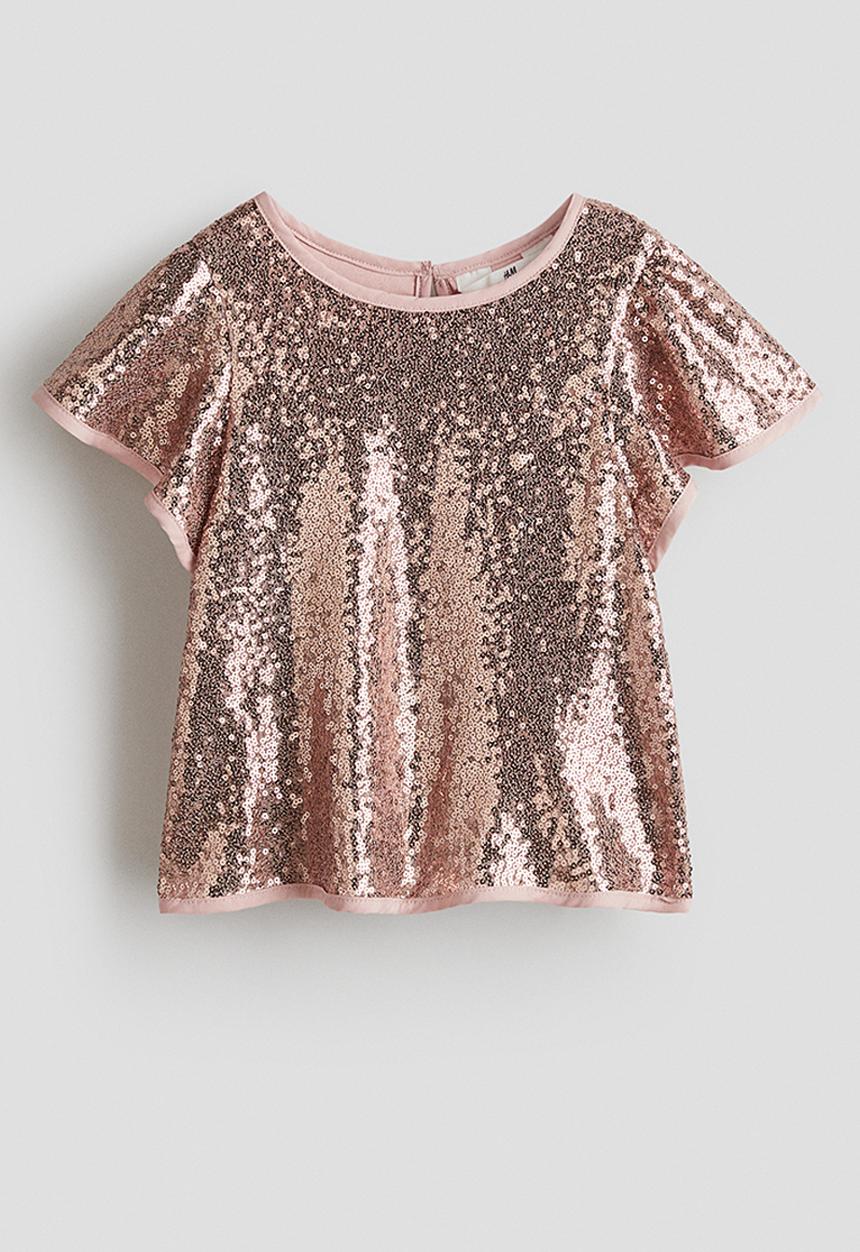 H&M - Sequined top - pink