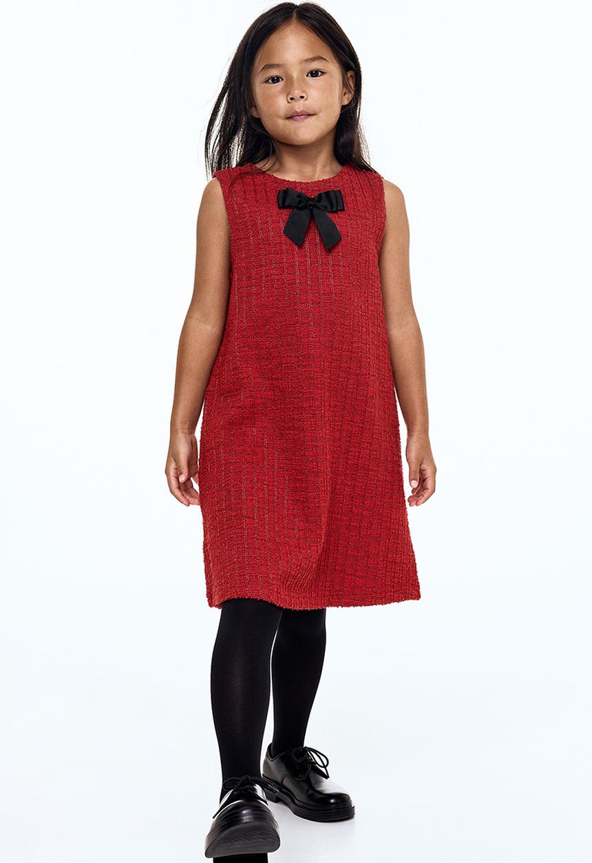 H&M - Bouclé-jersey dress - red