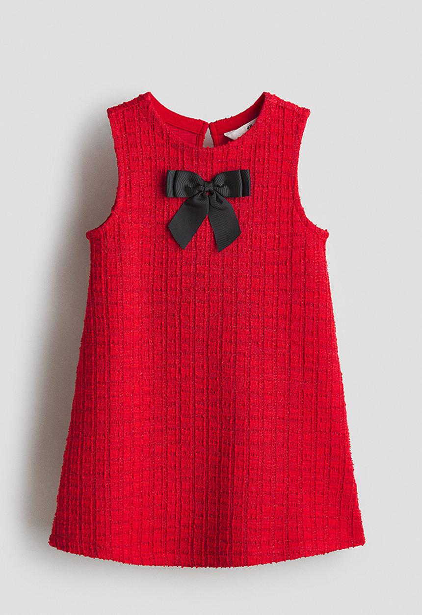 H&M - Bouclé-jersey dress - red