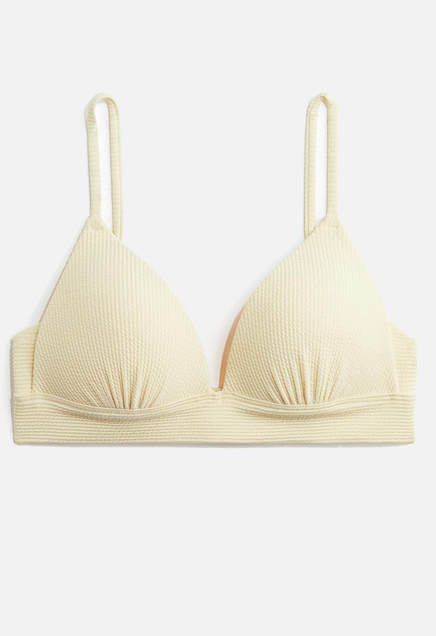 H&M - Push-up bikini top - light yellow