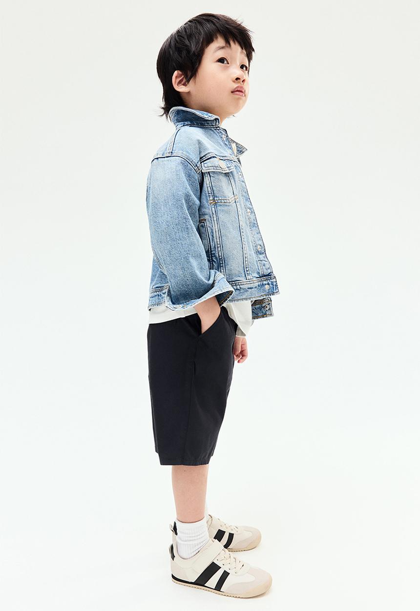 H&M - Cotton chino shorts - navy blue