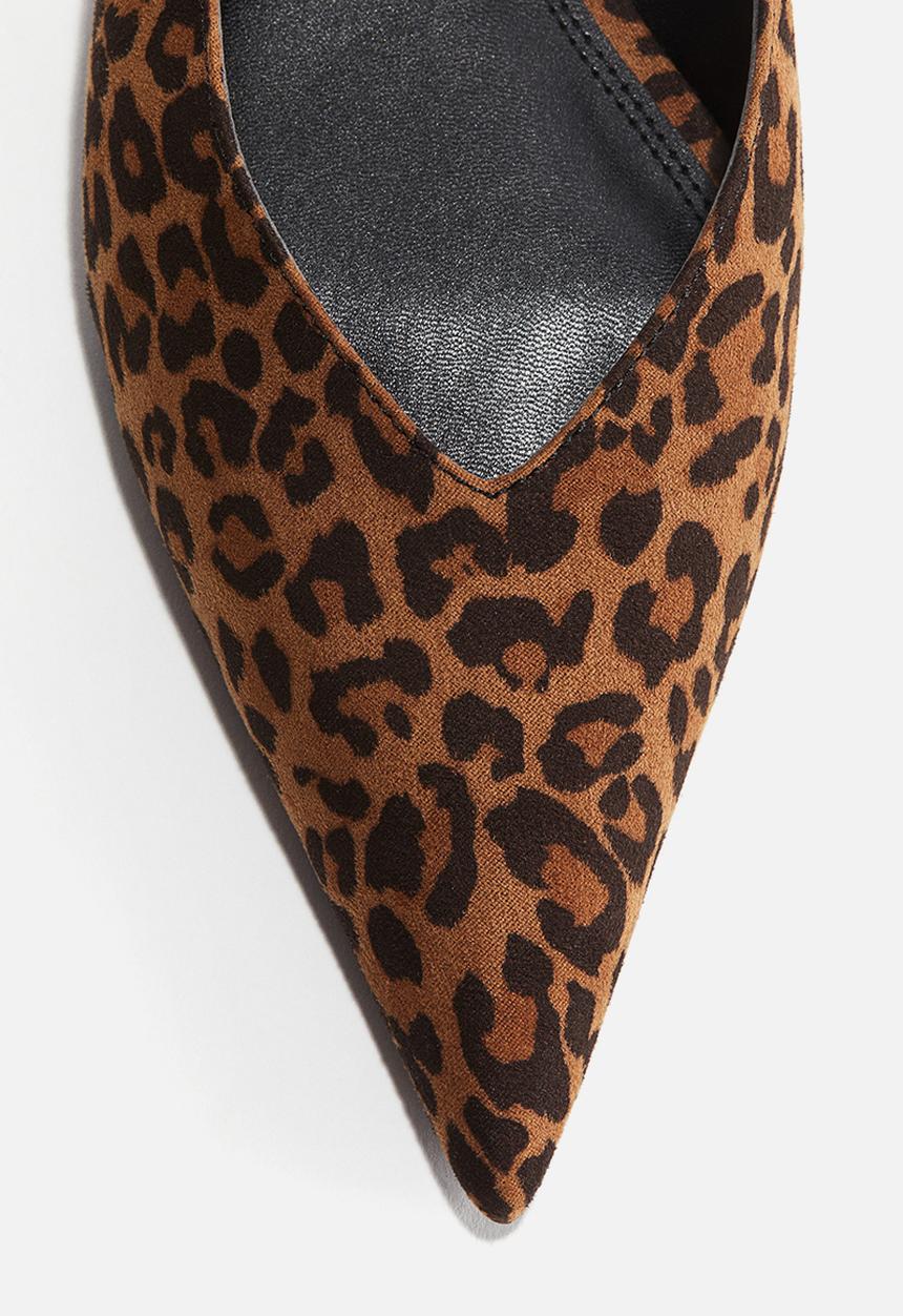 H&M - Pointed slingbacks - brown leopard print 