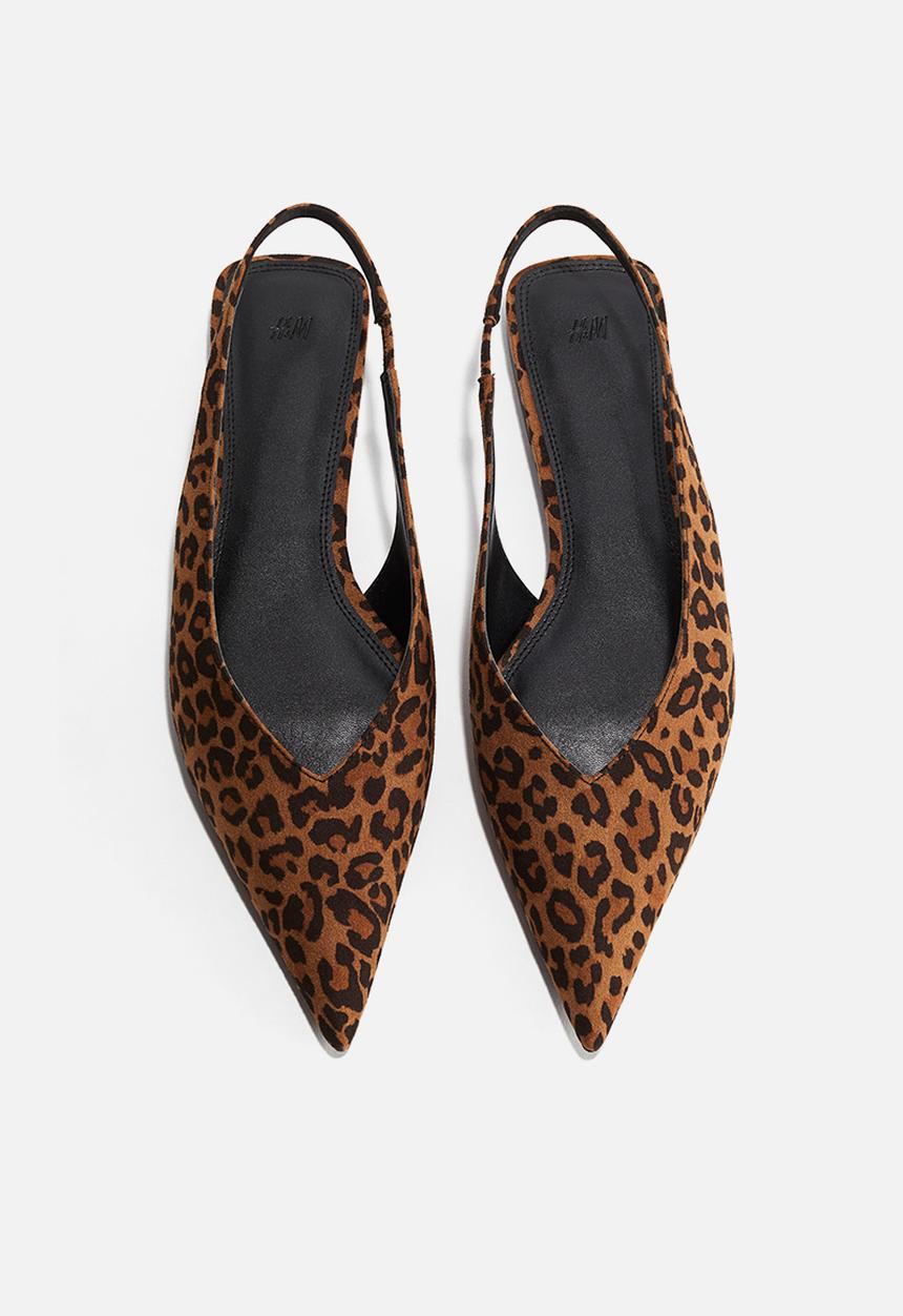 H&M - Pointed slingbacks - brown leopard print 