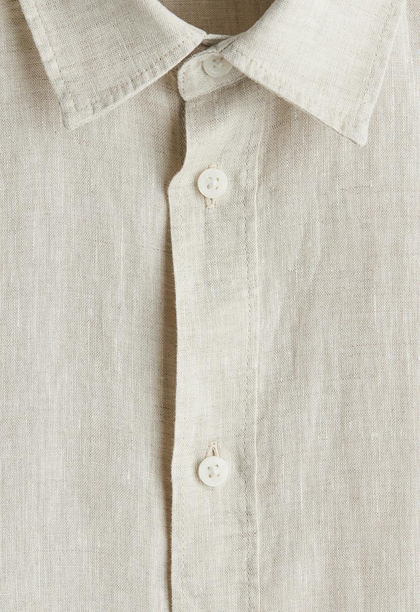 H&M - Regular fit linen shirt - light beige