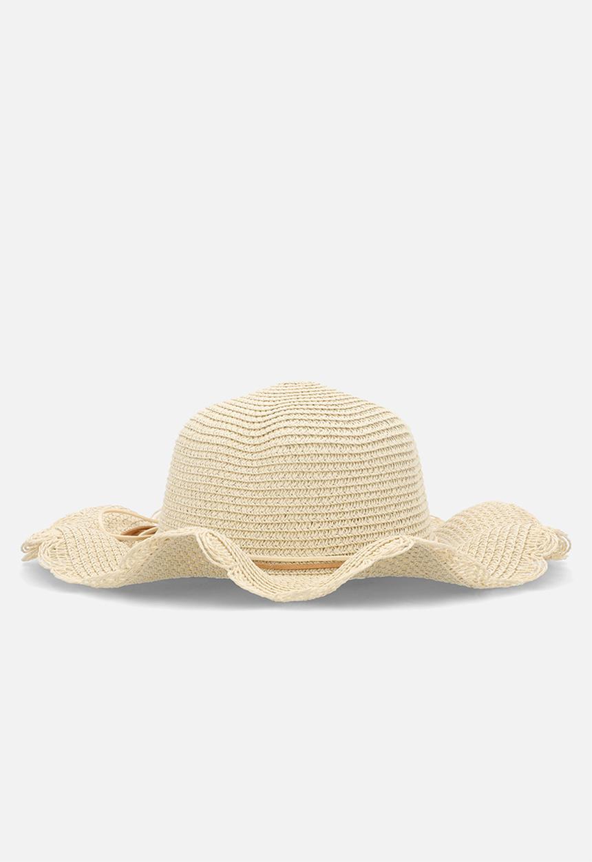 Pop Candy - Floral décor Straw hat- brown