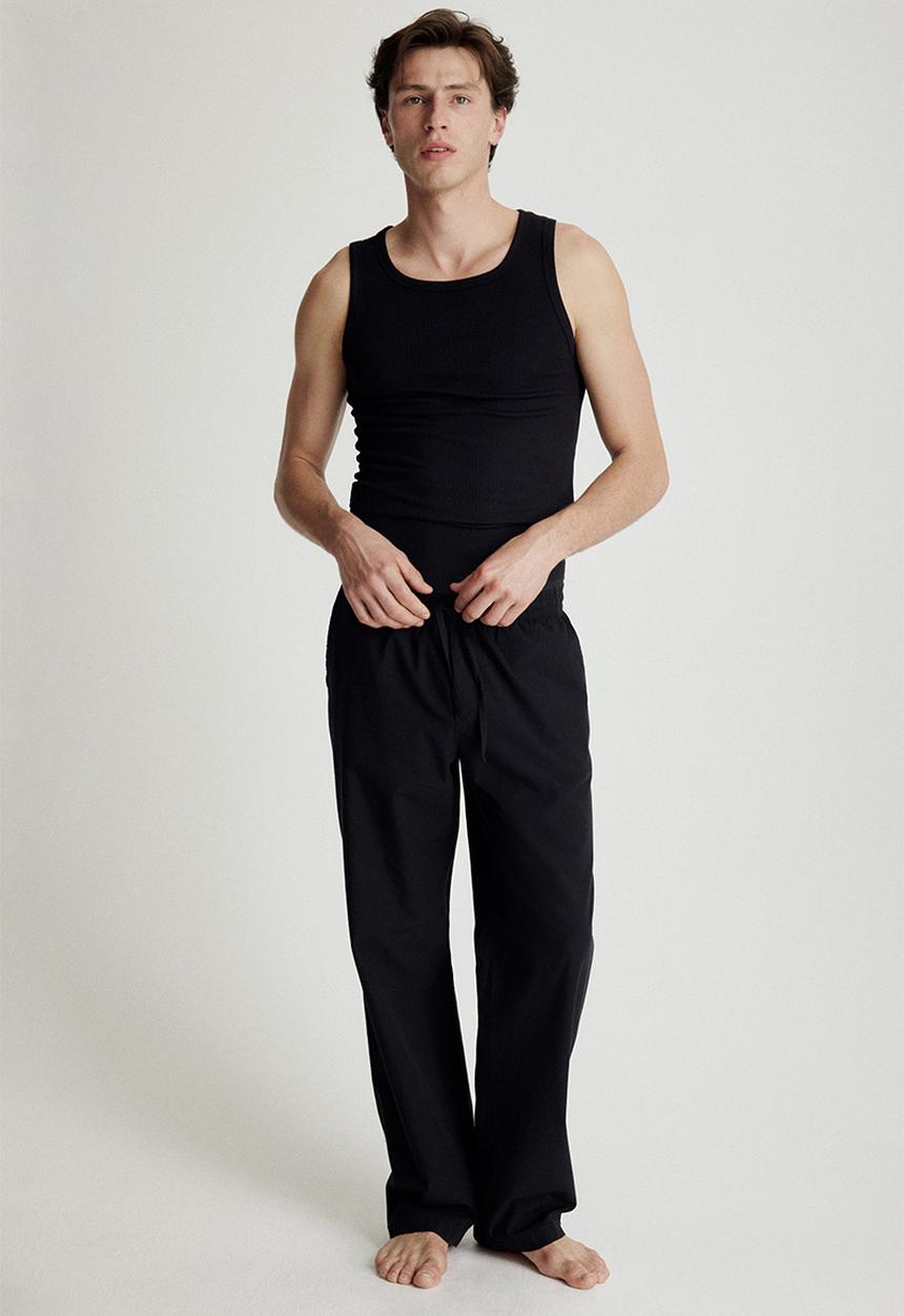 H&M - Relaxed fit poplin trousers - black