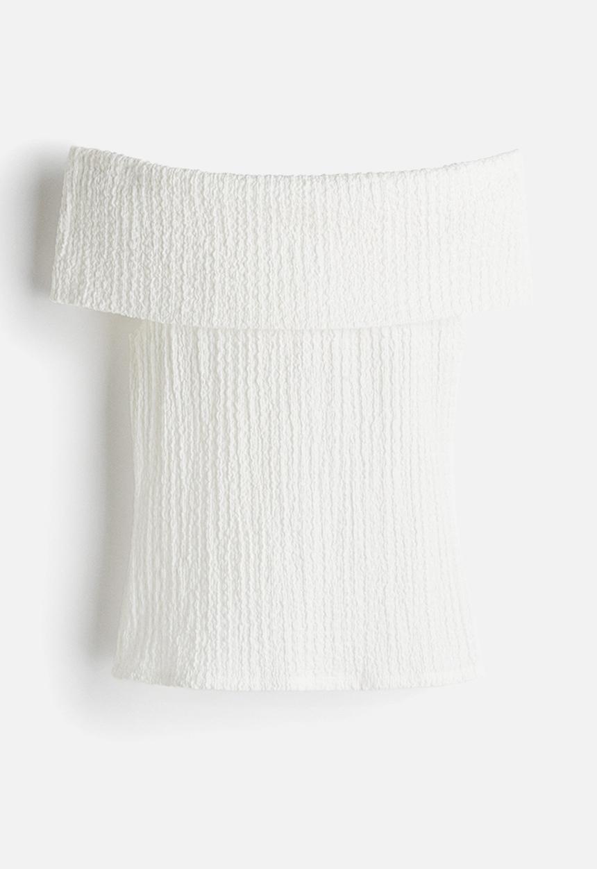 H&M - Off-the-shoulder top - white