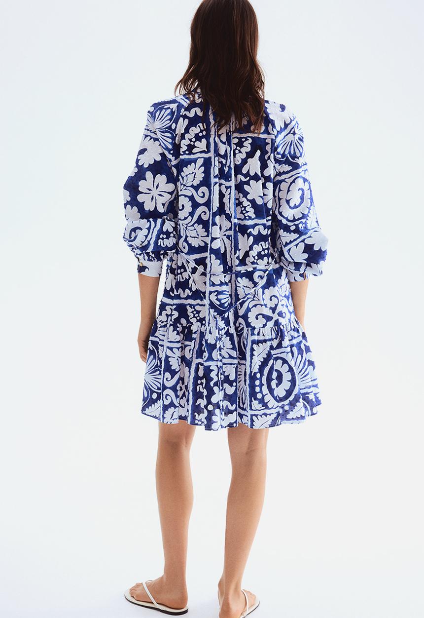 H&M - Plumeti dress - bright blue patterned
