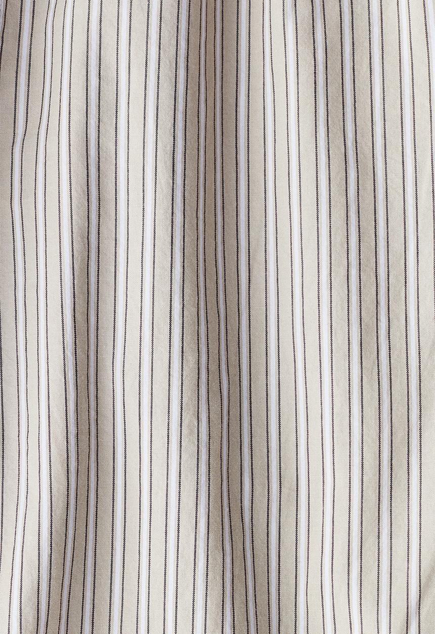H&M - Relaxed fit poplin trousers - beige striped