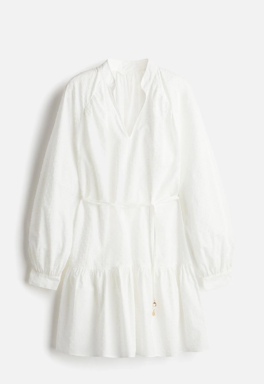 H&M - Plumeti dress - white