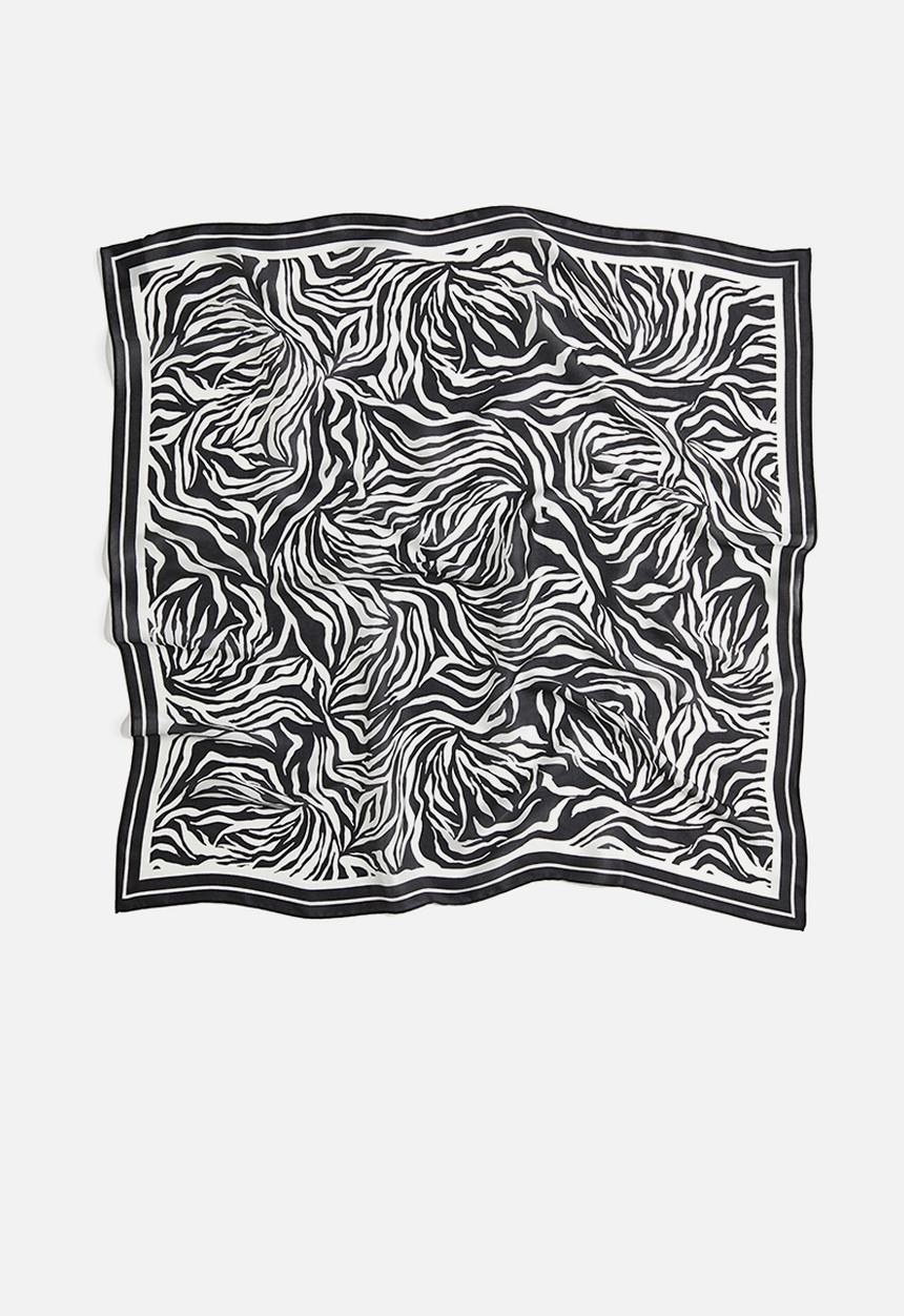 H&M - Patterned scarf - black/patterned