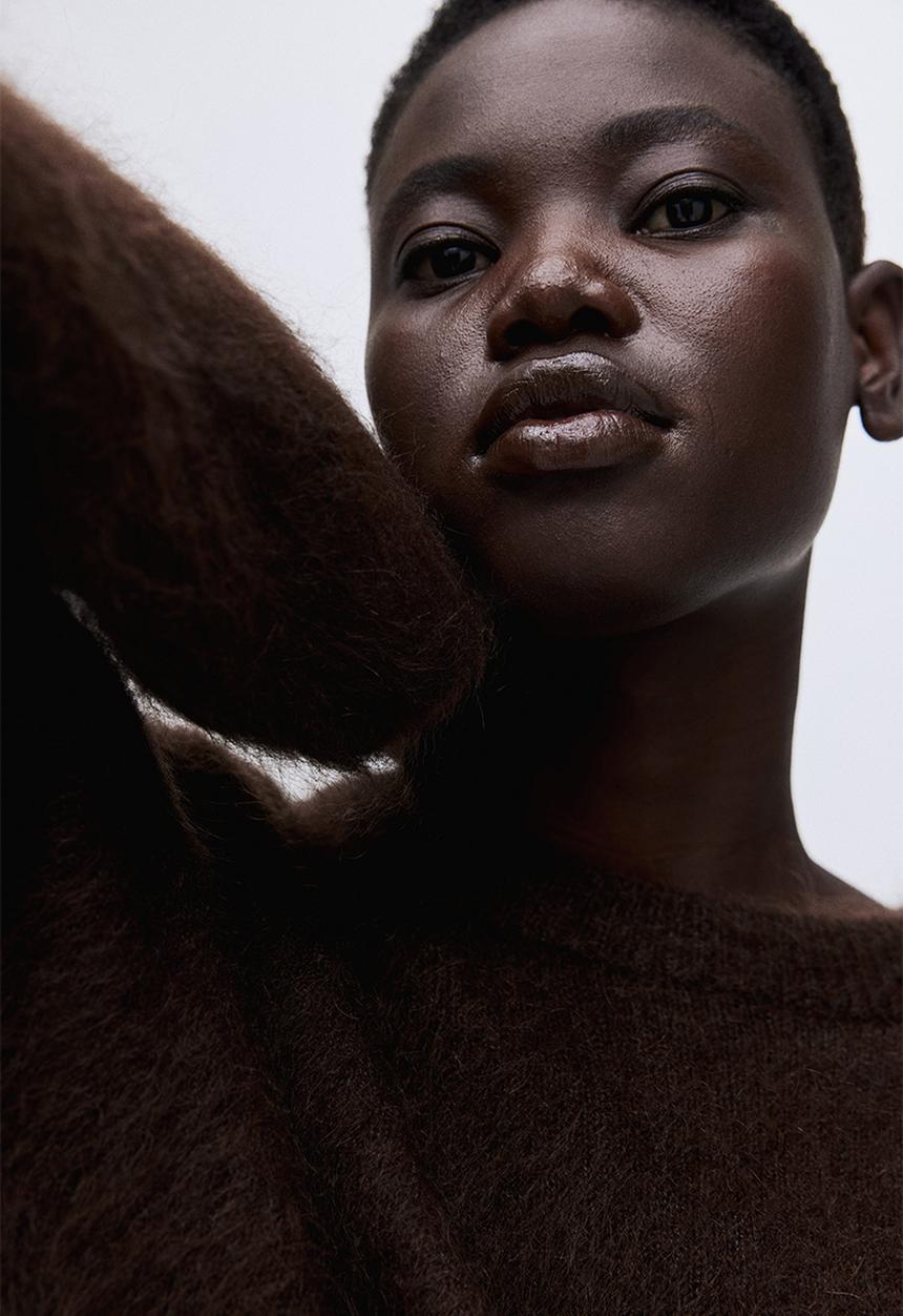H&M - Oversized mohair-blend jumper - dark brown 