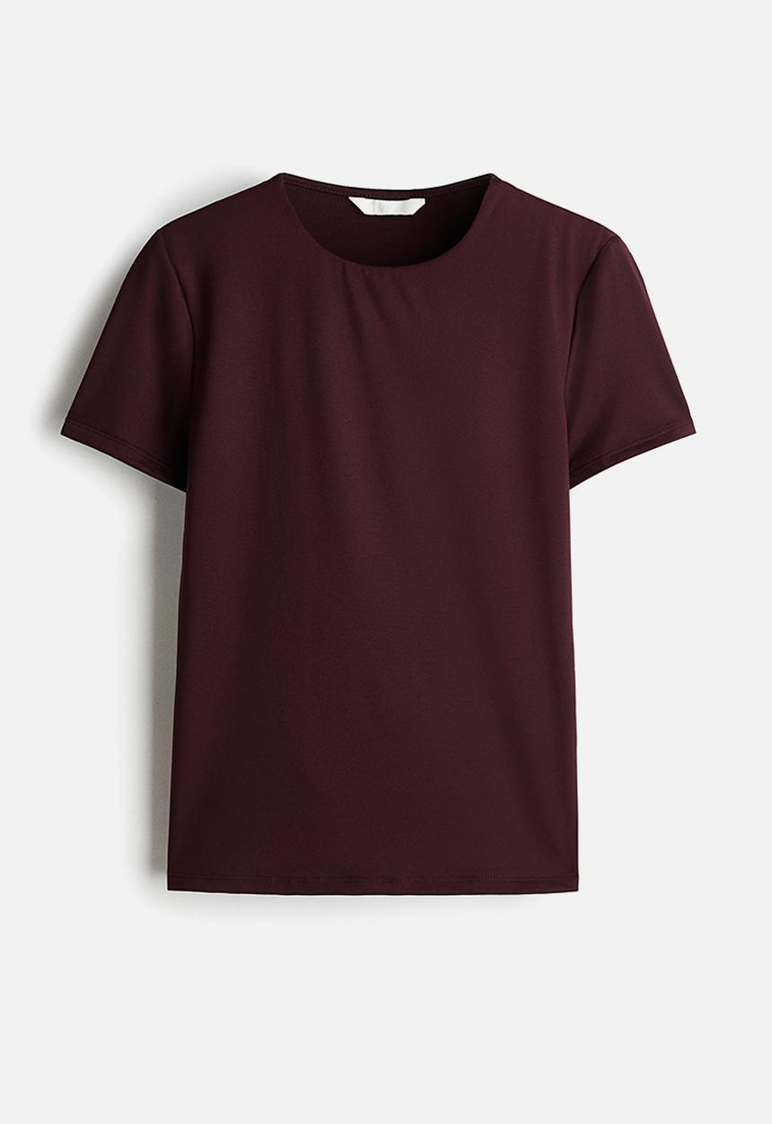 H&M - Fitted top - burgundy