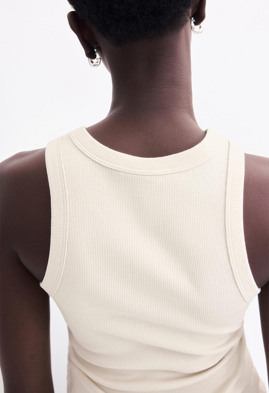 H&M - Ribbed vest top - cream 