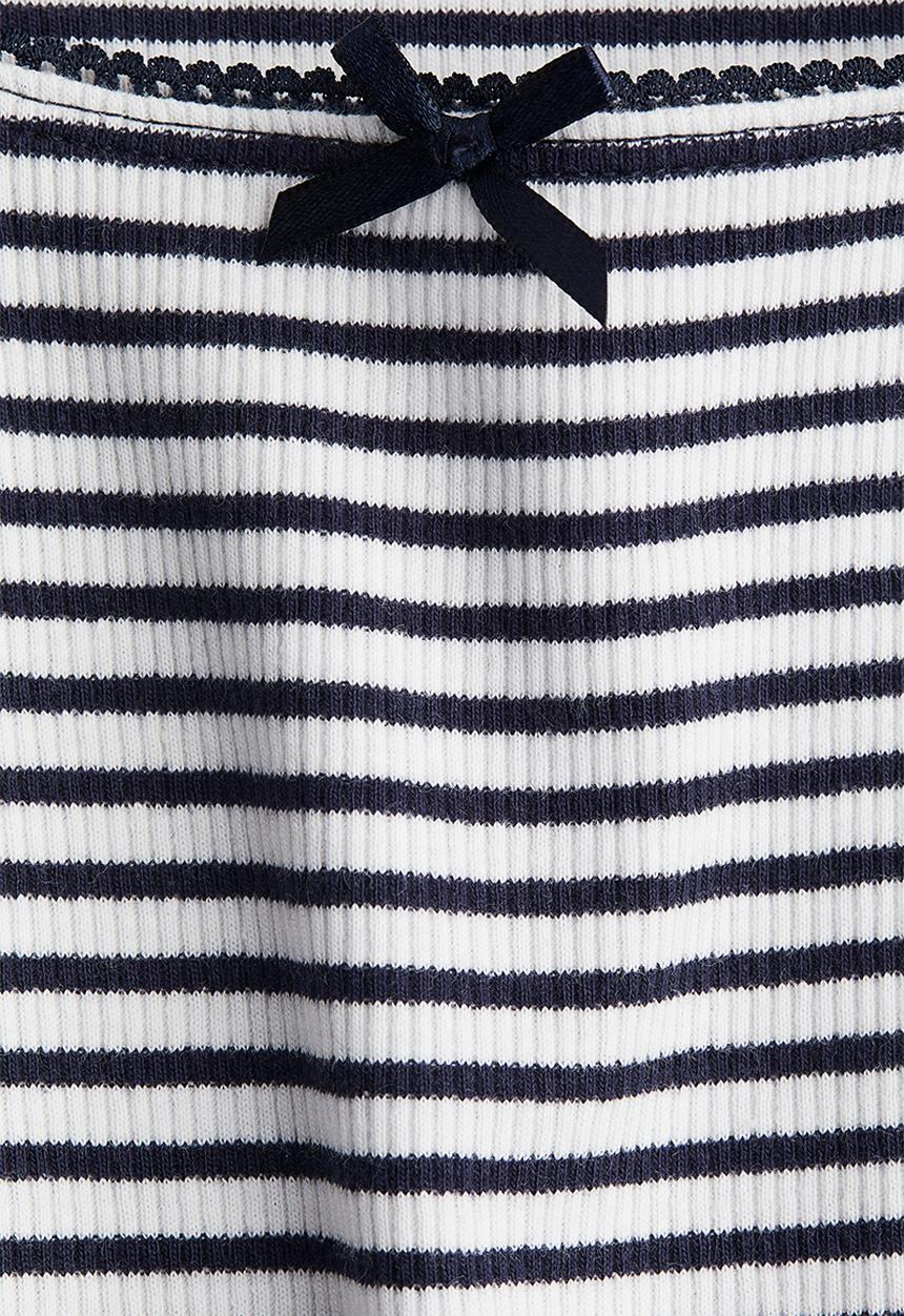 H&M - Pointelle jersey vest top - white/striped