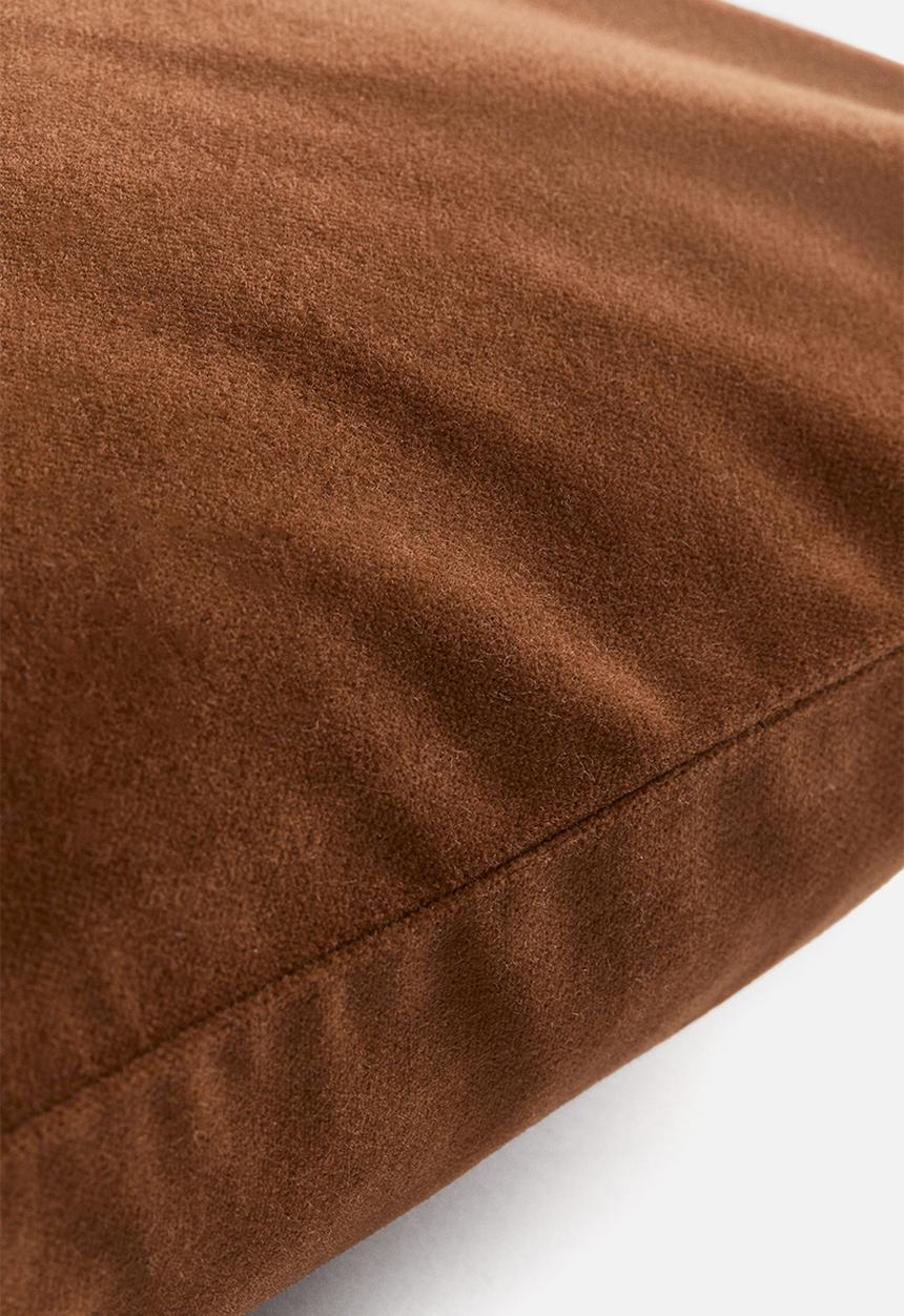 H&M - Cotton velvet cushion cover - brown