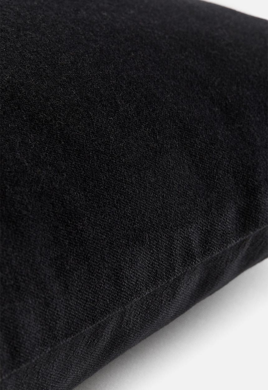 H&M - Cotton velvet cushion cover - black