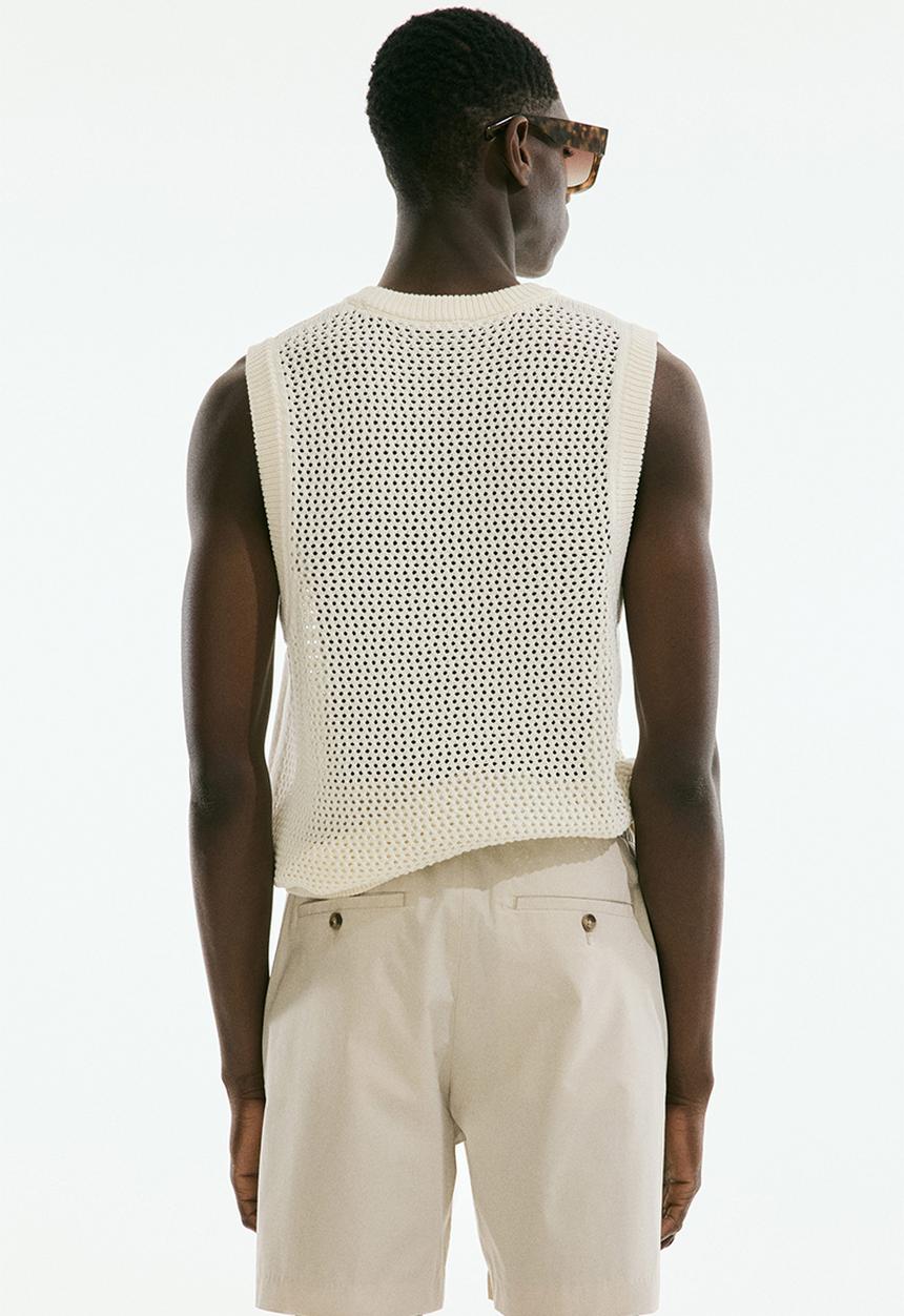 H&M - Relaxed fit poplin shorts - light beige