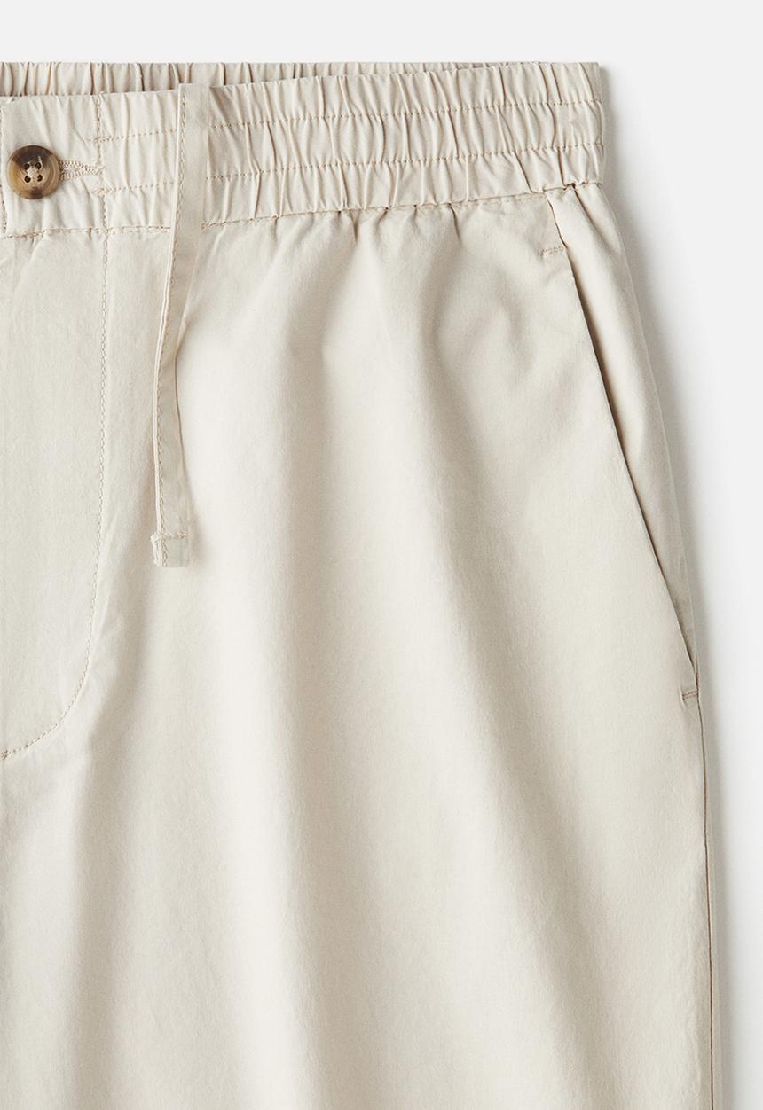 H&M - Relaxed fit poplin shorts - light beige