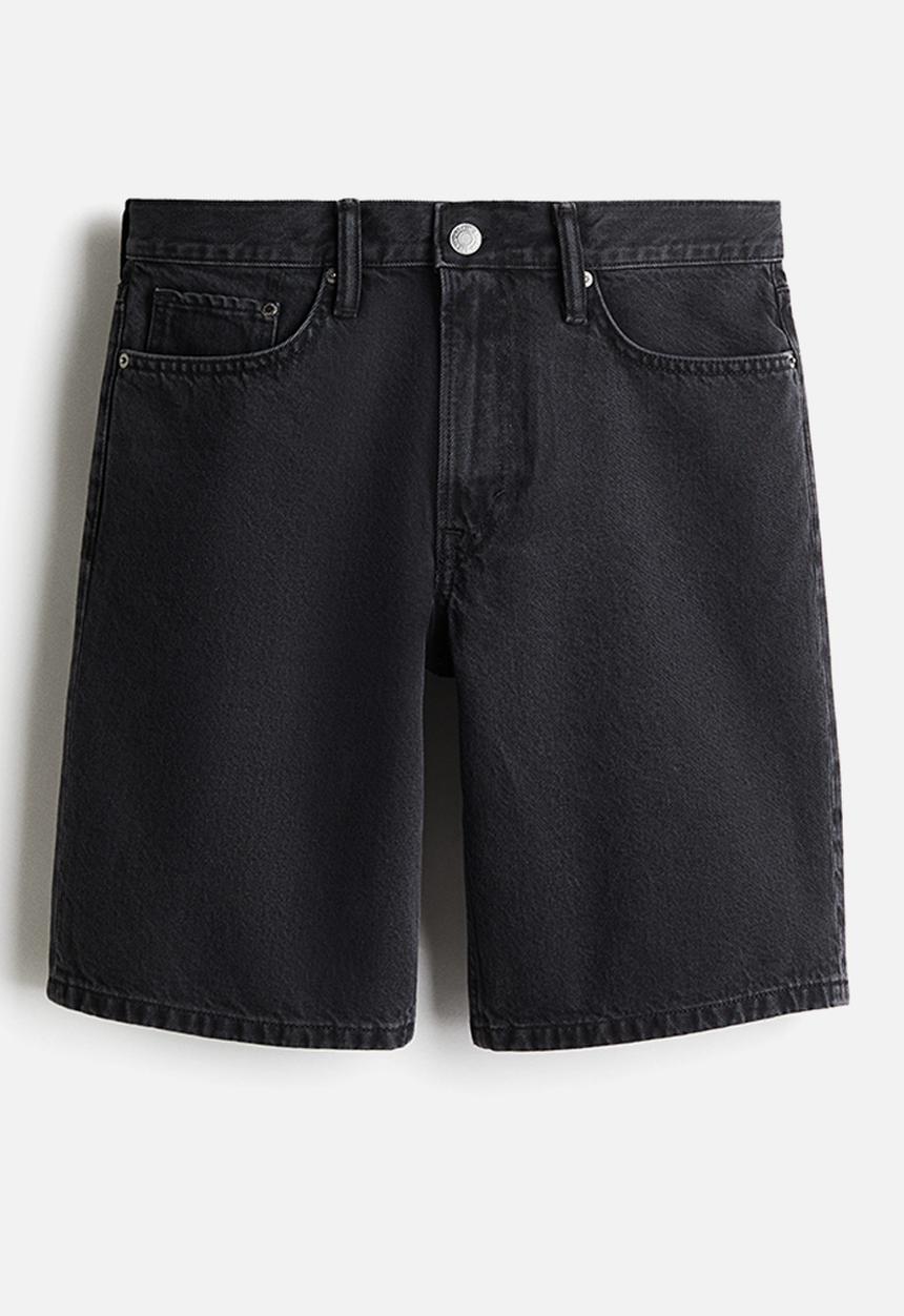 H&M - Regular denim shorts - black