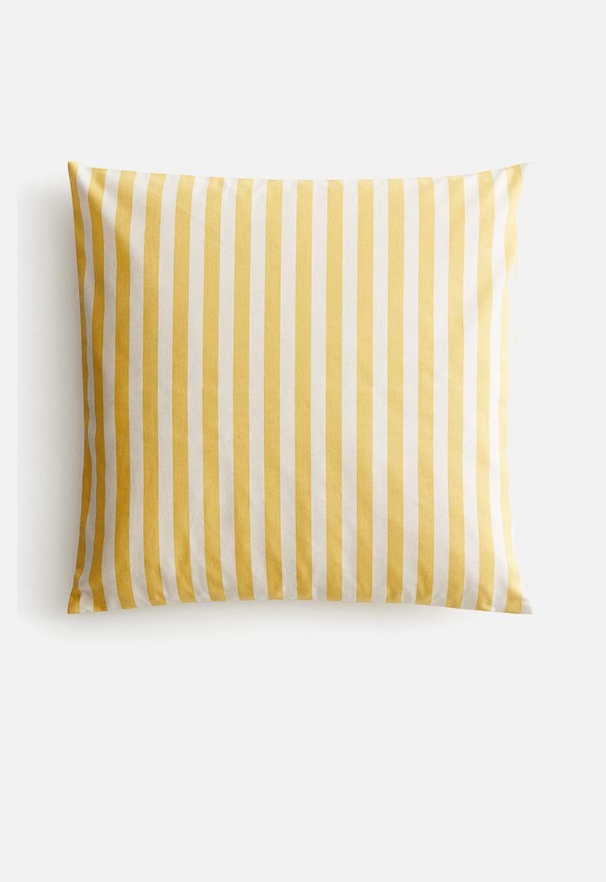 H&M - Outdoor cushion cover - yellow/striped