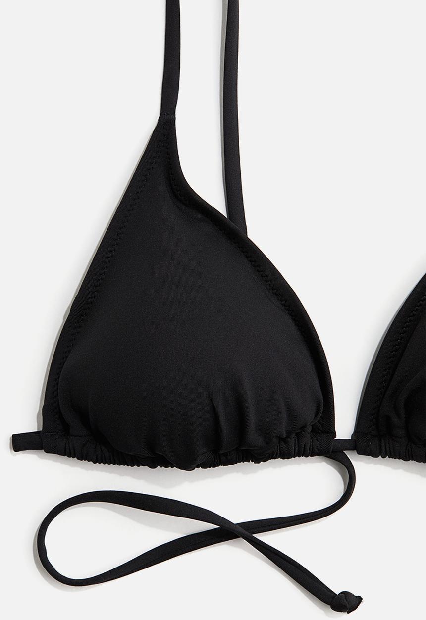 H&M - Padded triangle bikini top - black
