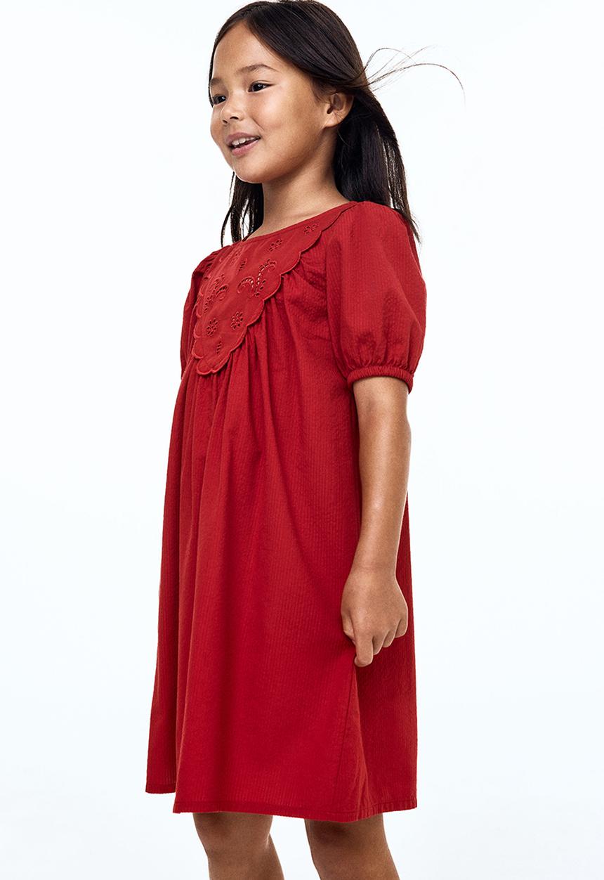 H&M - Cotton seersucker dress - red