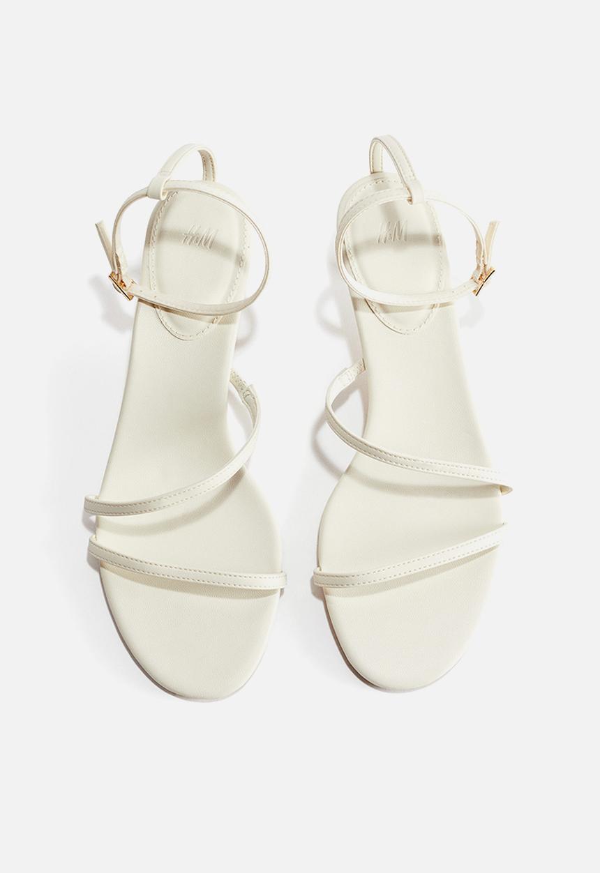 H&M - Heeled strappy sandals - cream