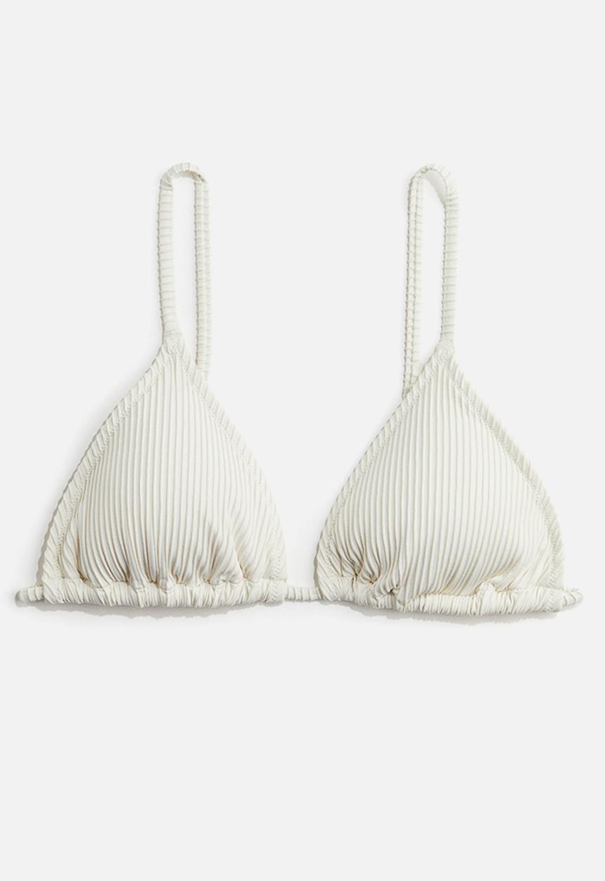 H&M - Padded triangle bikini top - white
