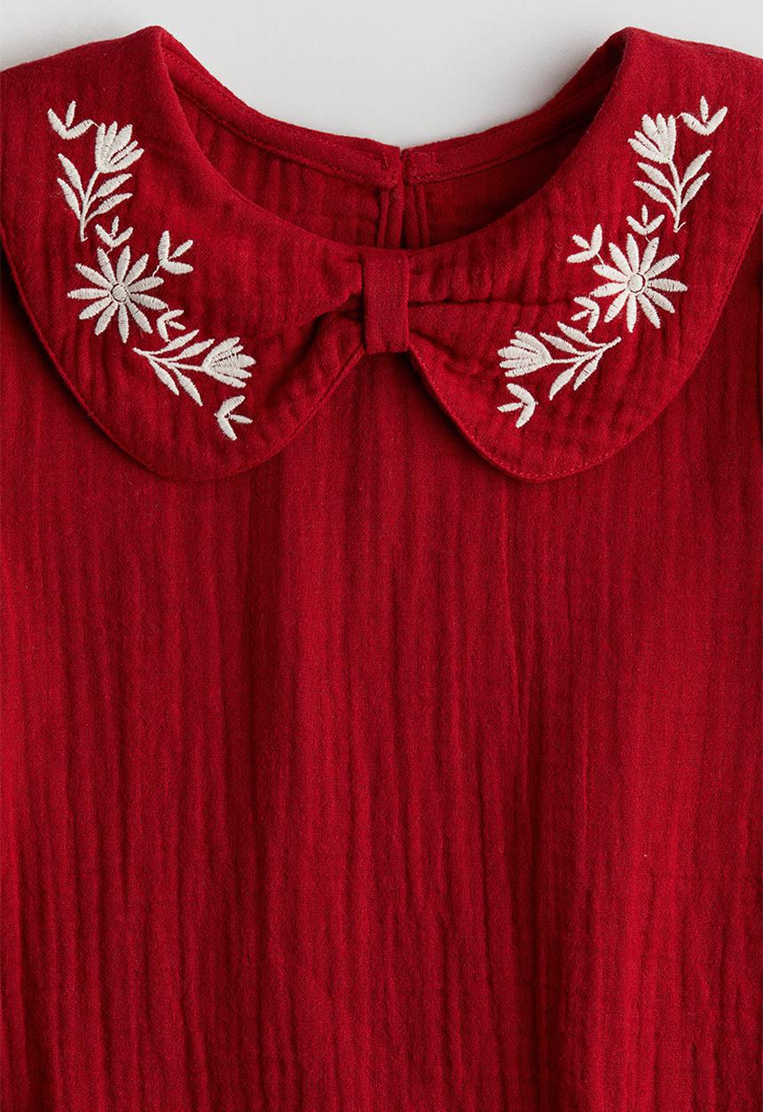H&M - Cotton muslin dress - red