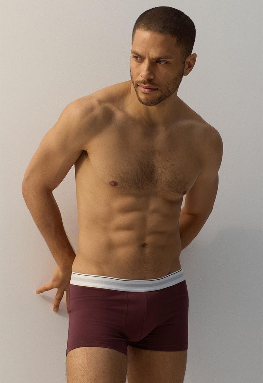 H&M - 3-Pack short trunks with lycra® - burgundy/white 