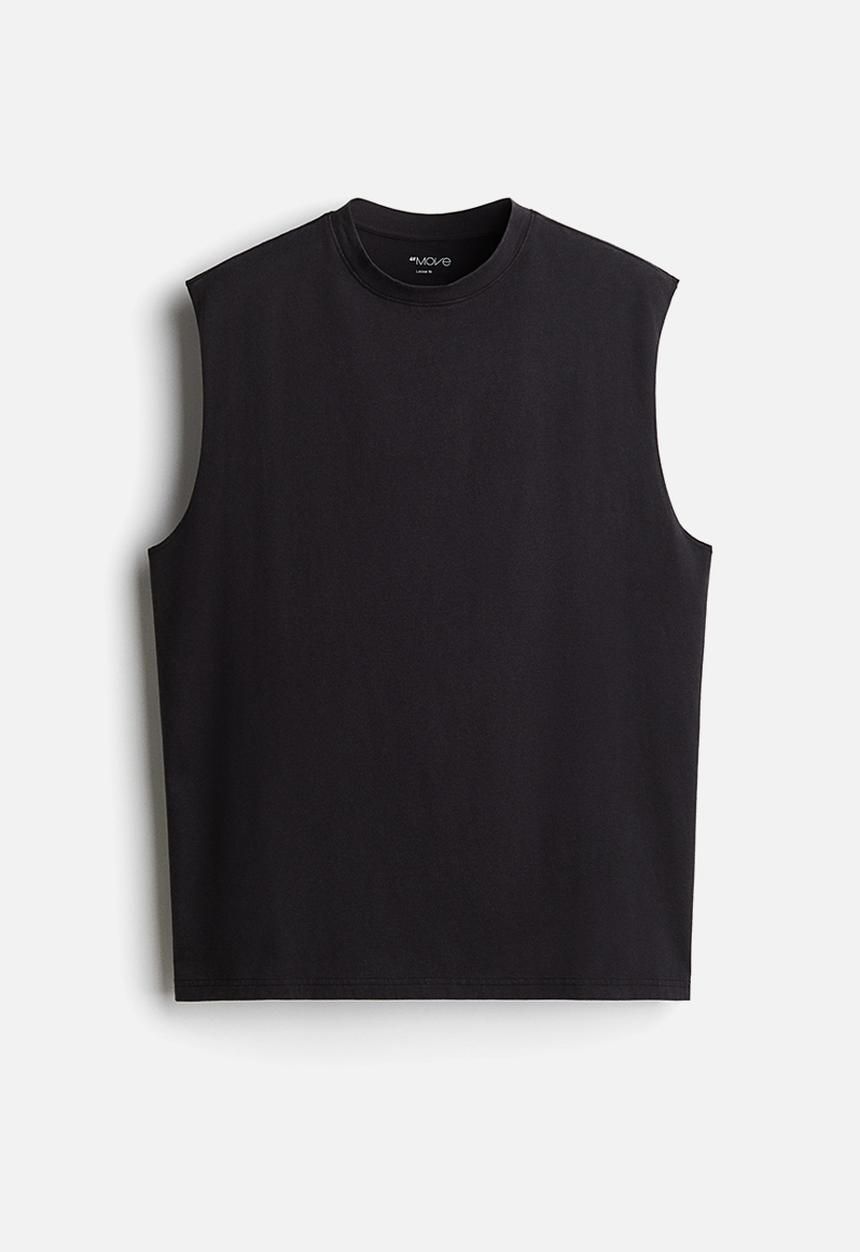 H&M - Loose fit sports vest top - black