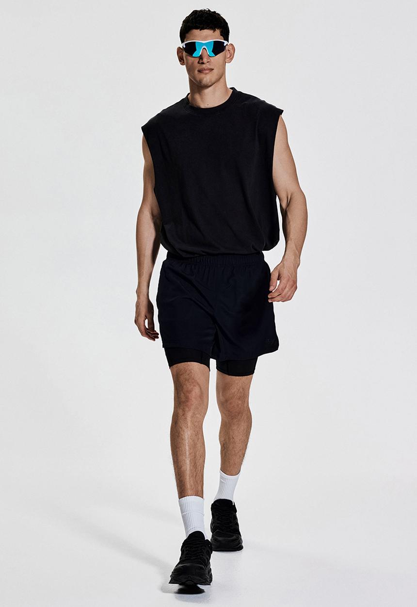 H&M - Loose fit sports vest top - black