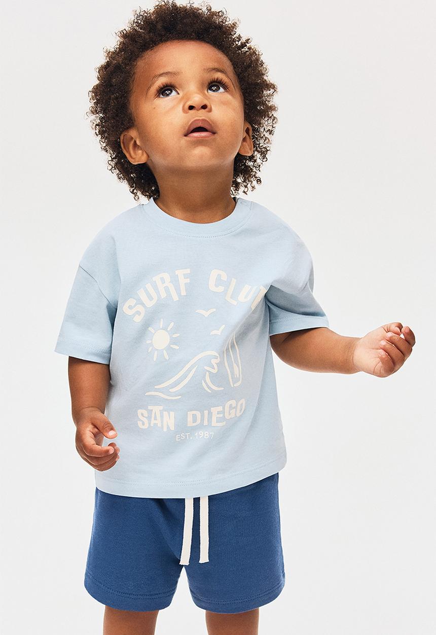 H&M - 2-piece cotton set - blue/san diego