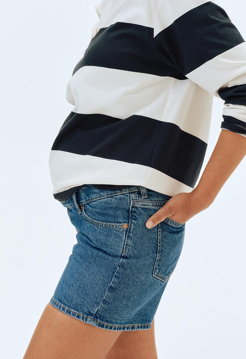 H&M - Mama denim shorts - denim blue
