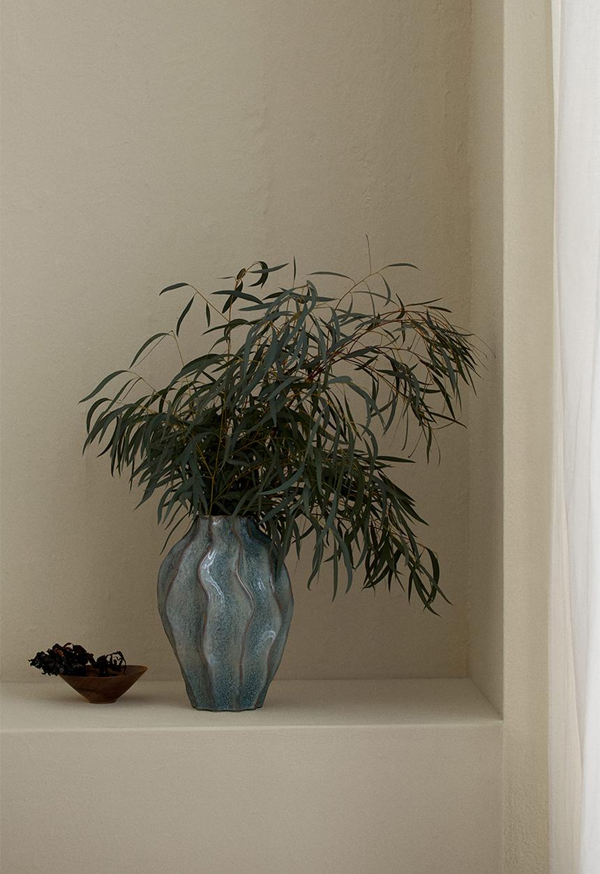 H&M - Extra-large stoneware vase - turquoise