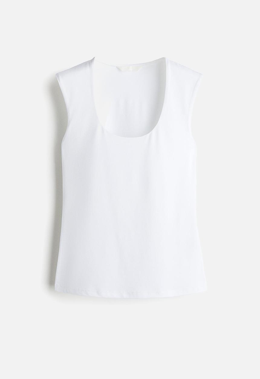 H&M - Microfibre vest top - white
