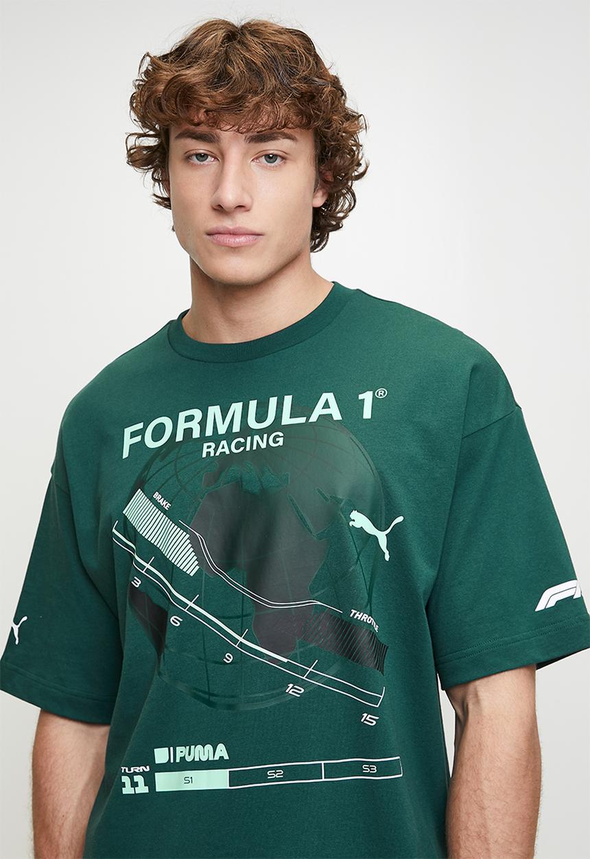 PUMA - F1 Graphic Tee Relaxed - Green Terrain