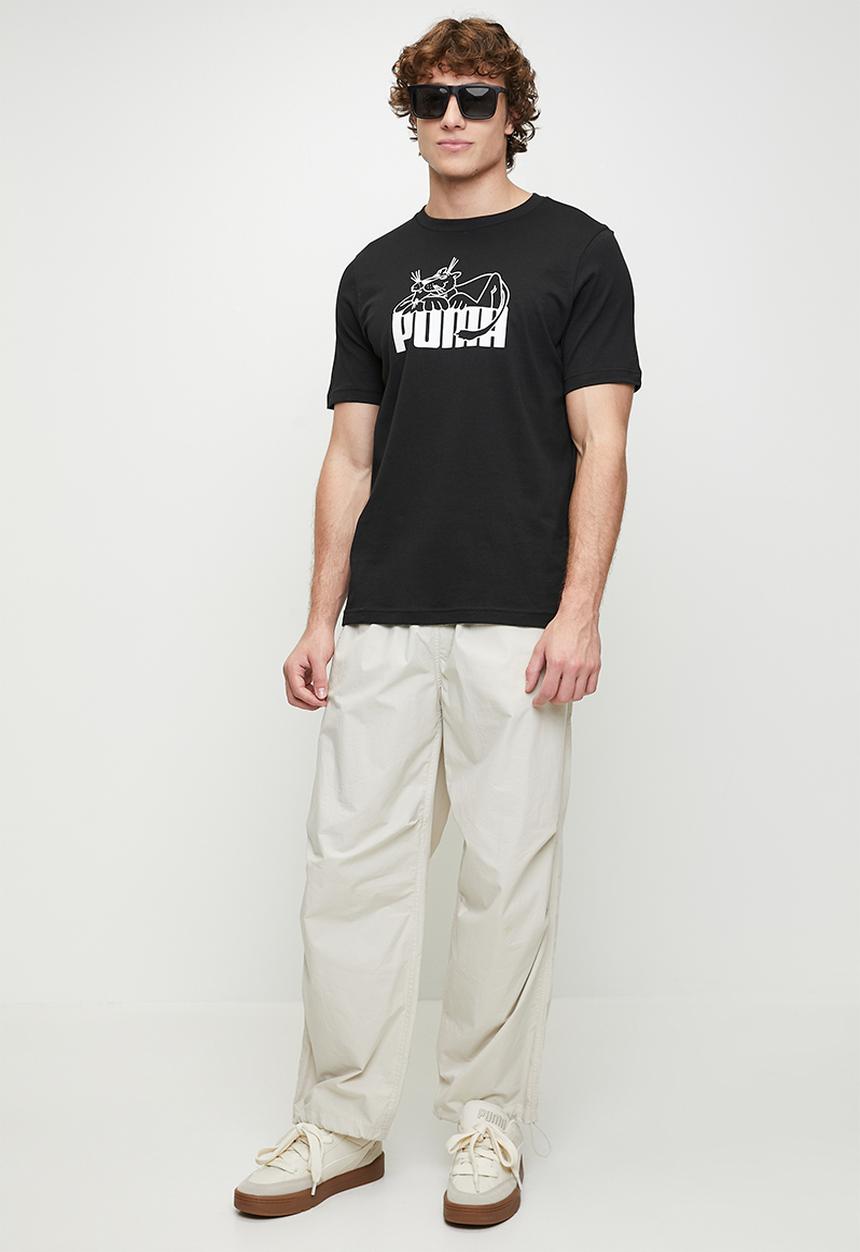 PUMA - Graphic Super Puma Tee - Puma Black