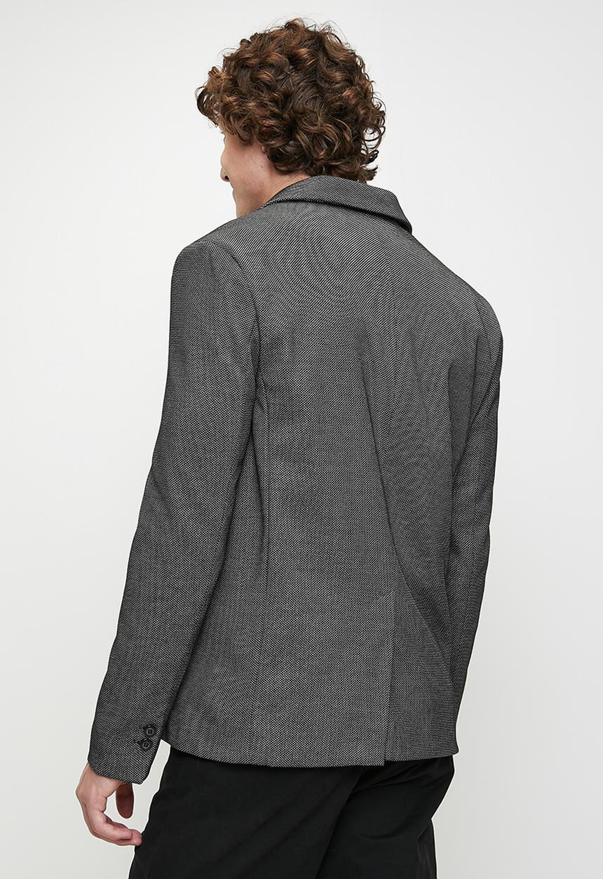 Brave Soul - Black Pocket Blazer - Grey